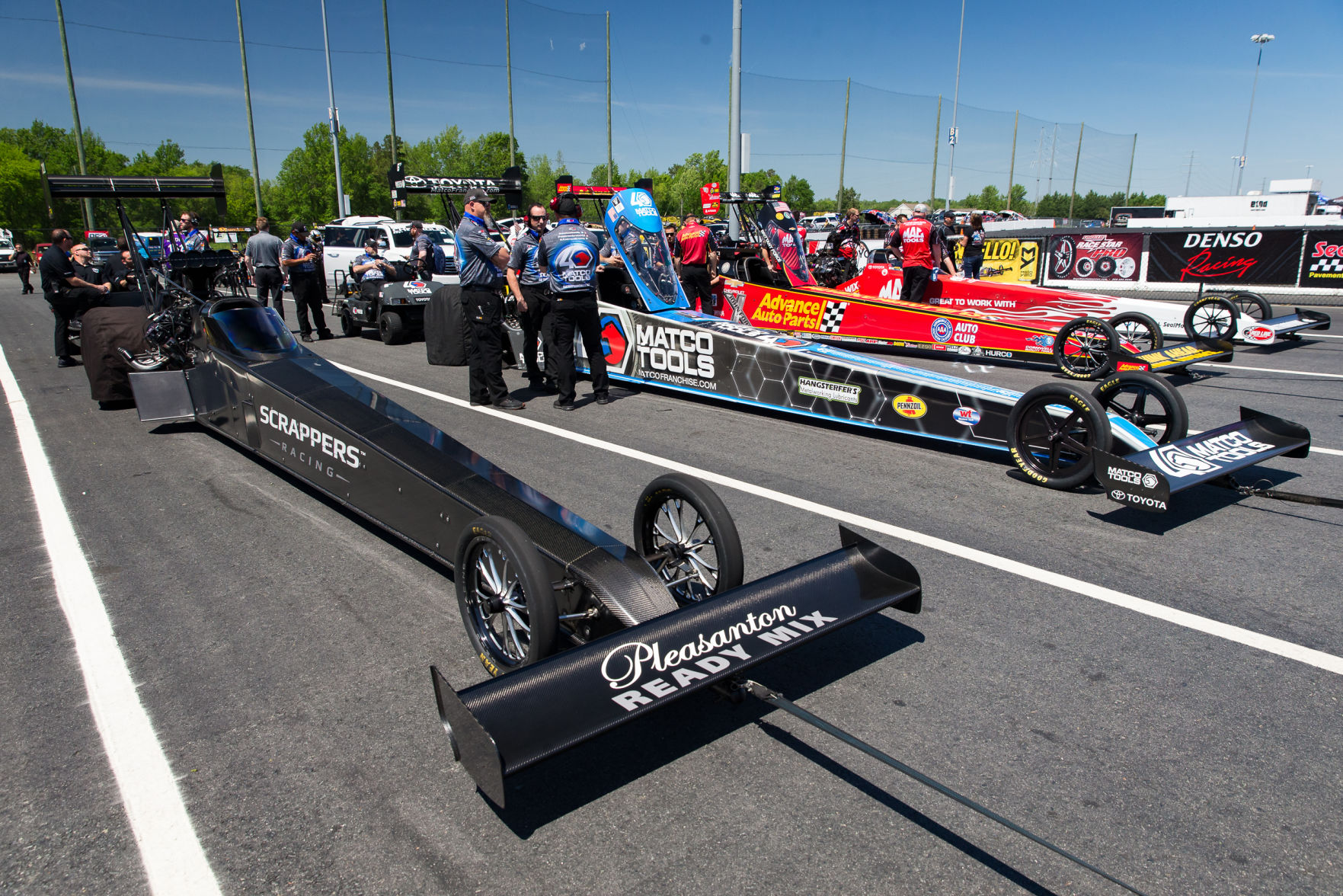 Saturday action at the NGK Spark Plugs NHRA 4-Wide Nationals.